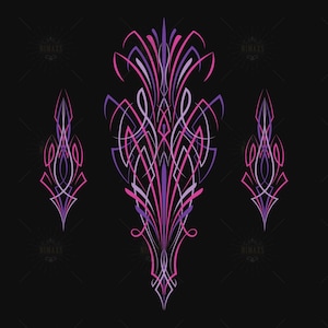 Pinstriping svg for Pinstriping vinyl decals, Motorcycle and car pinstripe, vintage hand drawn art SVG EPS PNG