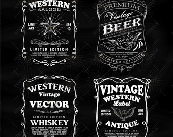 Antique label typography poster vintage frame blackboard design Stock  Vector