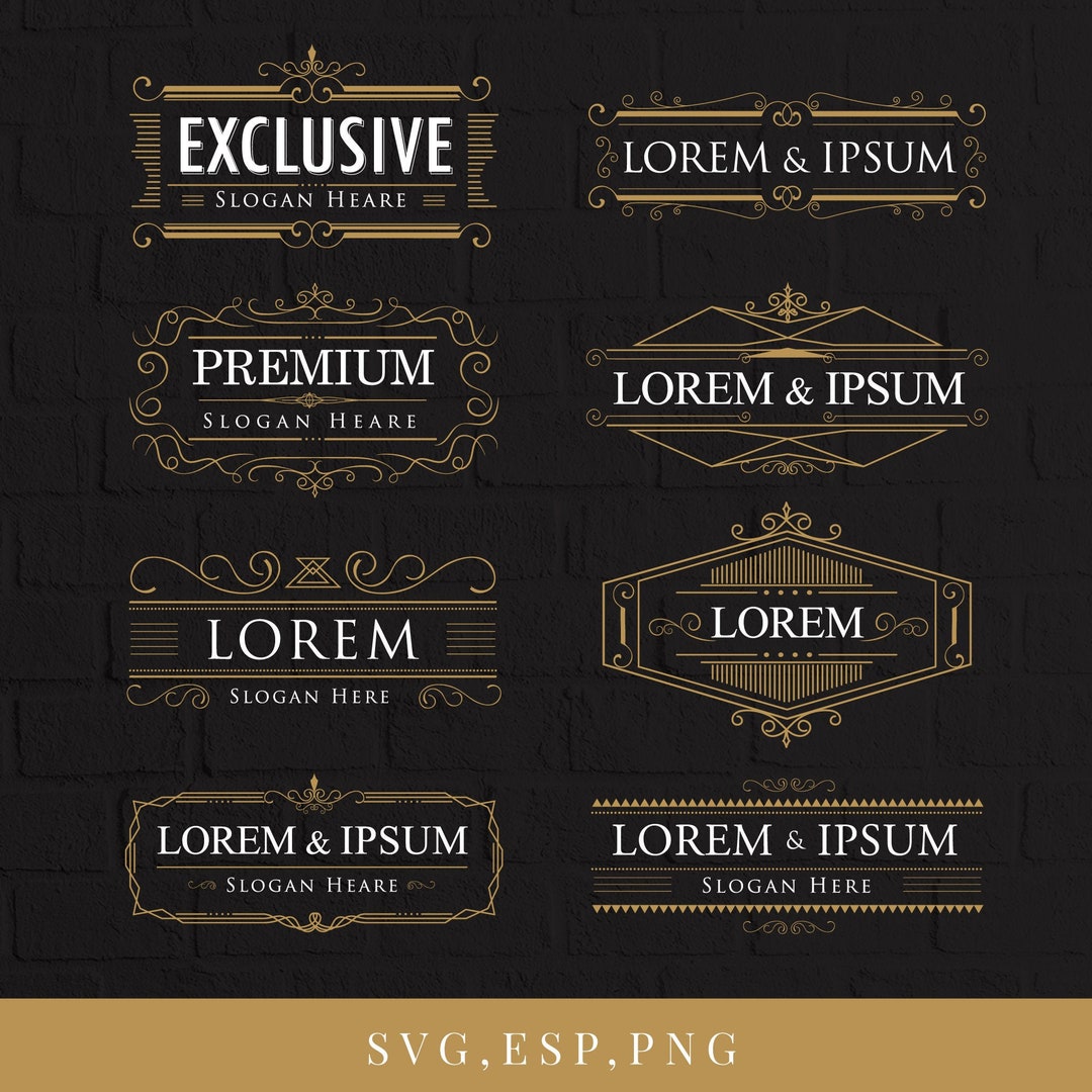 Luxury Logos Elegant Template Digital File Esp, Png, Svg - Etsy