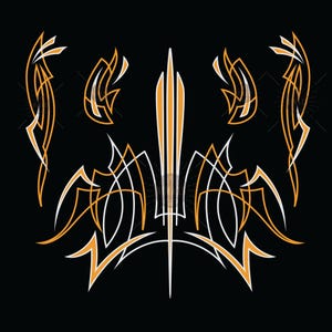 Set Pinstriping svg, arte pinstriping per moto e auto, design old school SVG EPS PNG