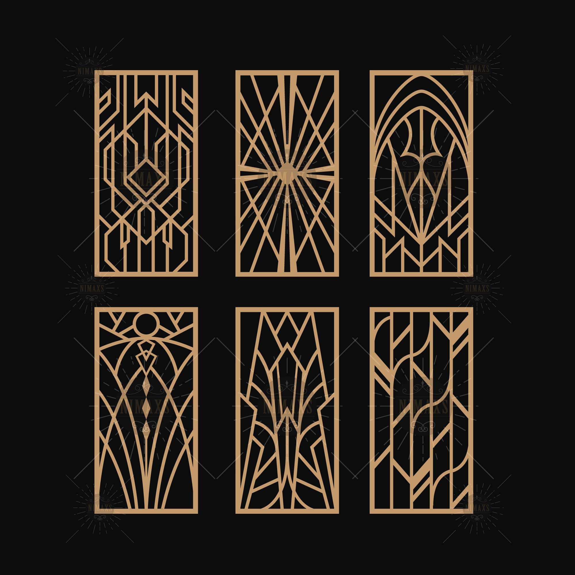 Vintage Geometric Art Deco Laser Cut Panel Designs SVG PNG - Etsy UK