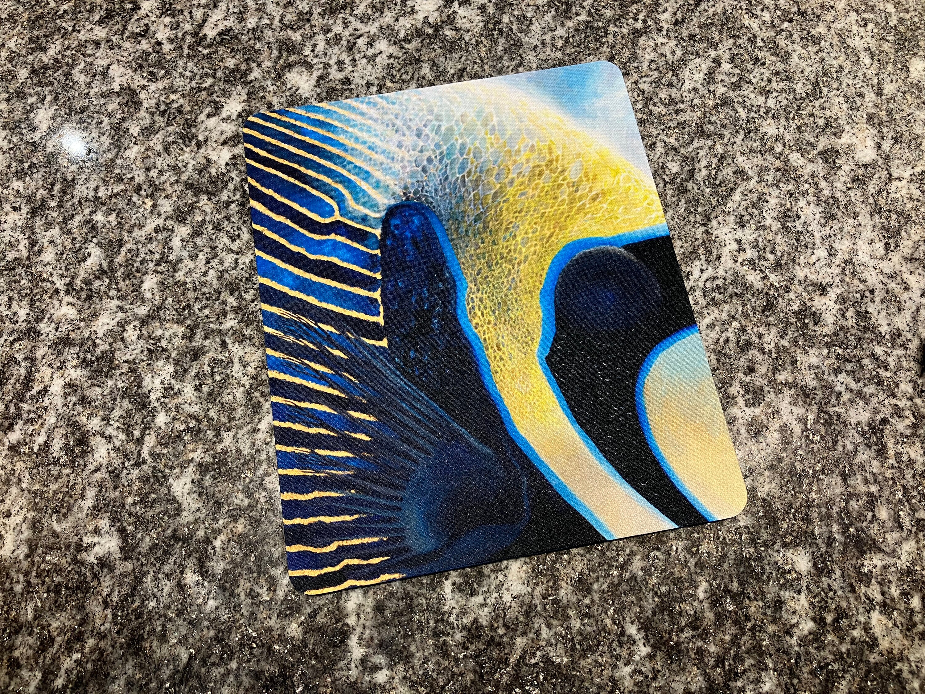 Mousepad Tropical Fish Emperor Angelfish Abstract Mouse Pad Gifts