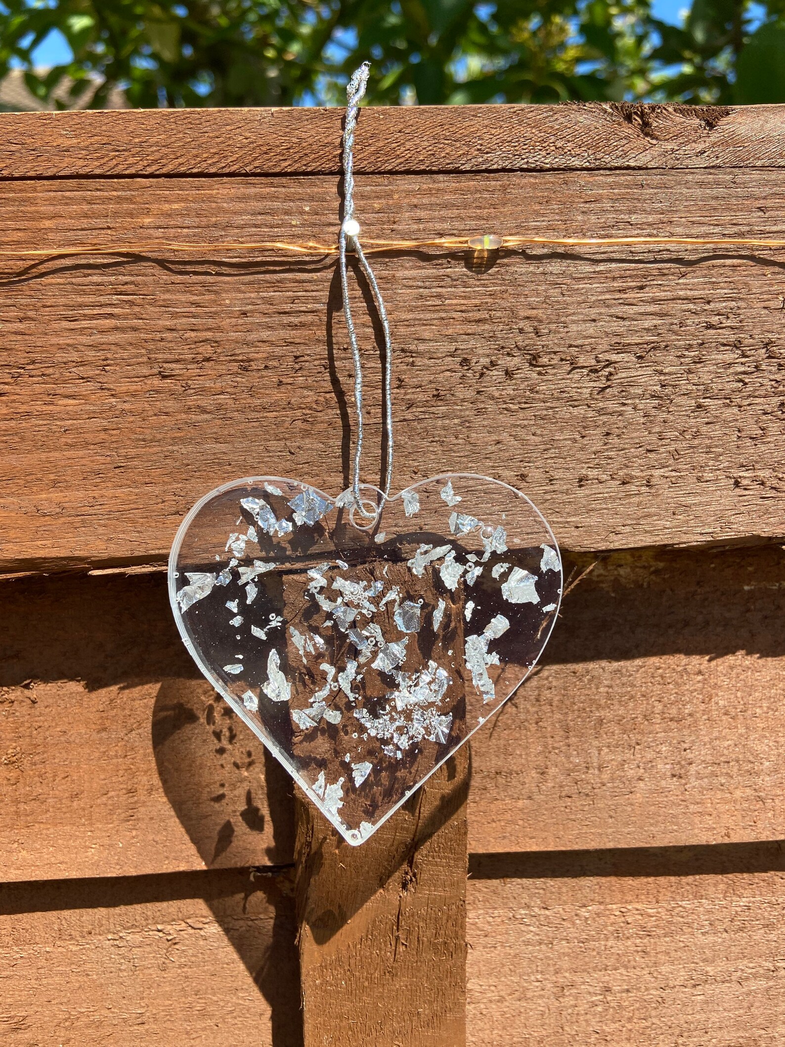 Hanging Heart with Foil Etsy