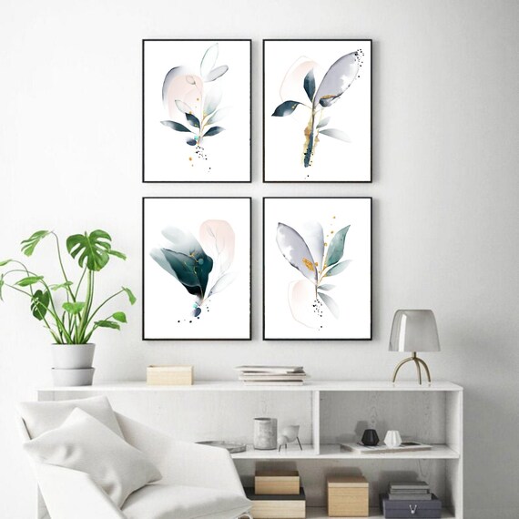 4 Piece Wall Art Fine Art Prints Watercolor Gallery Wall | Etsy