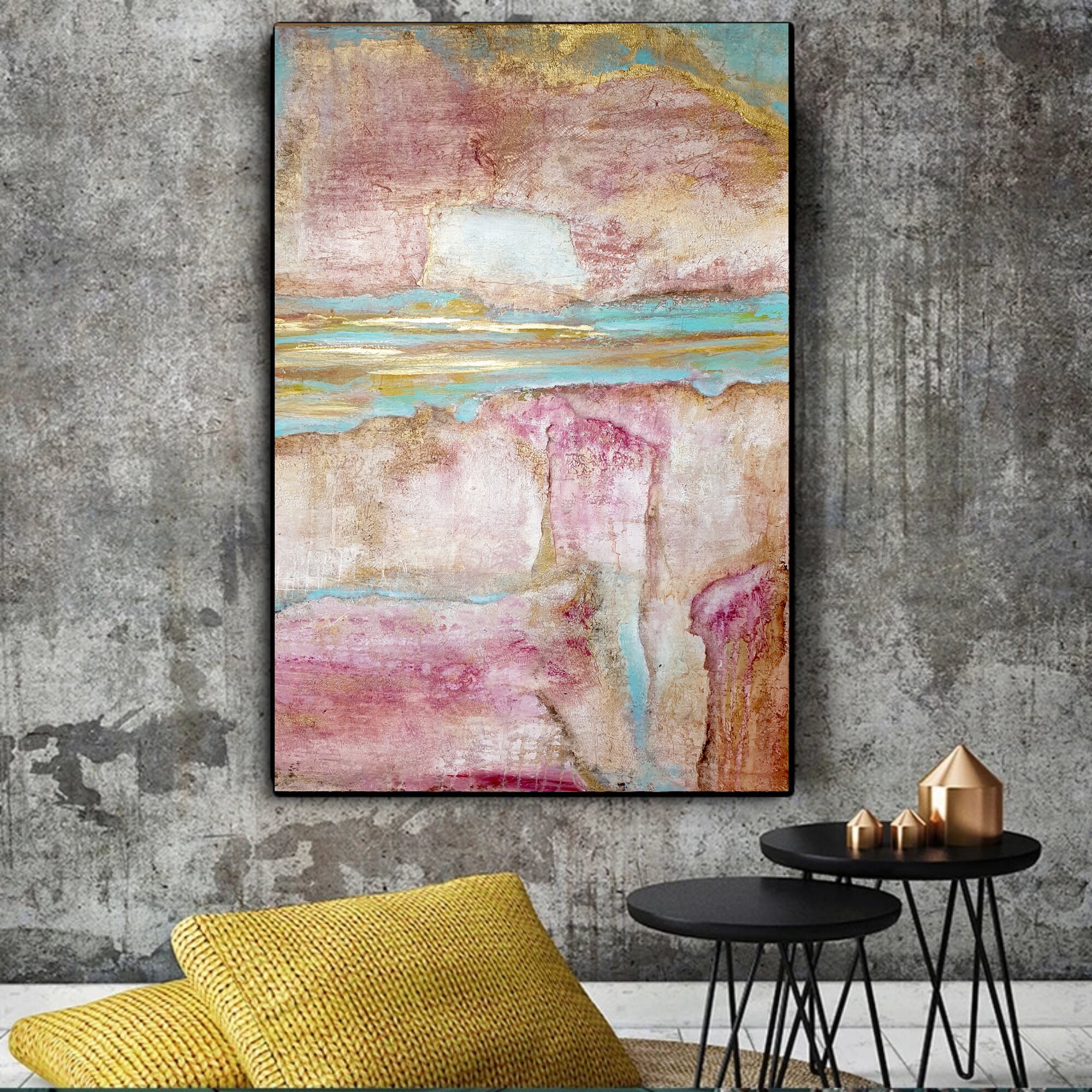 Downloadable abstract painting Bedroom wall decor over the bed Etsy