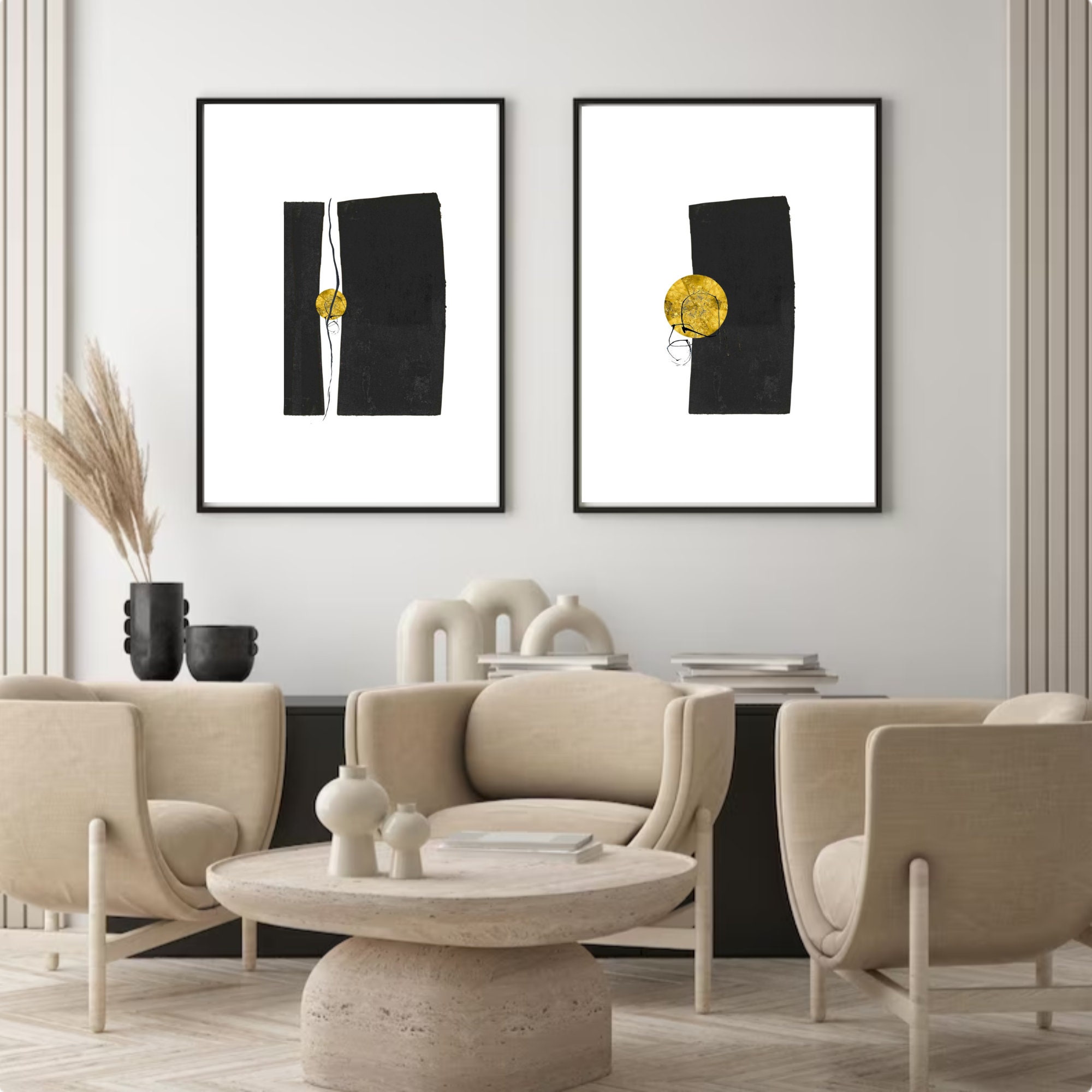 みやび　アート2種 Decorative Kanji Art Miyabi – Kanji Elegance Metal Art