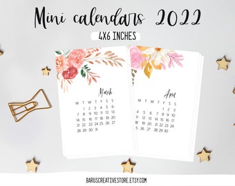 4x6 Desk Calendar - Etsy