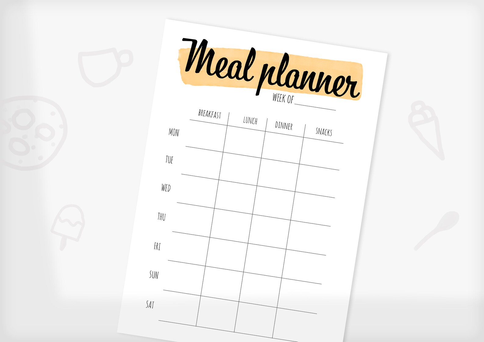 Meal Planner Printable PDF A4 | Etsy