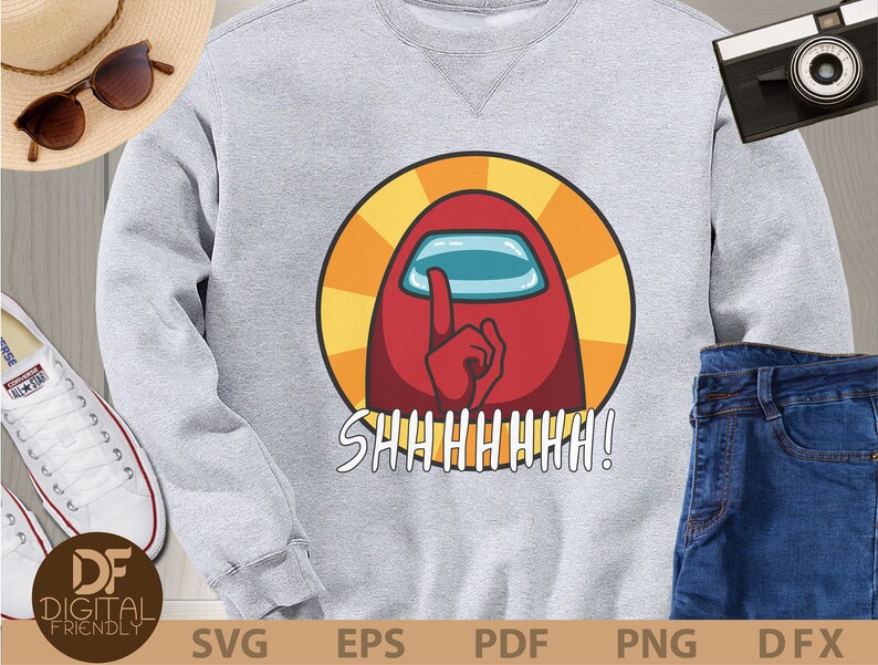 Among Us Imposter Shh Shhh Shhhh Imposter Svg Idk Kinda Sus | Etsy