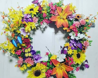 Springtime Front Door Wreath