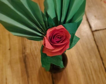 Single Red Paper Rose - The Valentine's Day Gift That Lives Forever