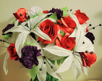 Handmade Paper Flower Bouquet - Assorted Styles
