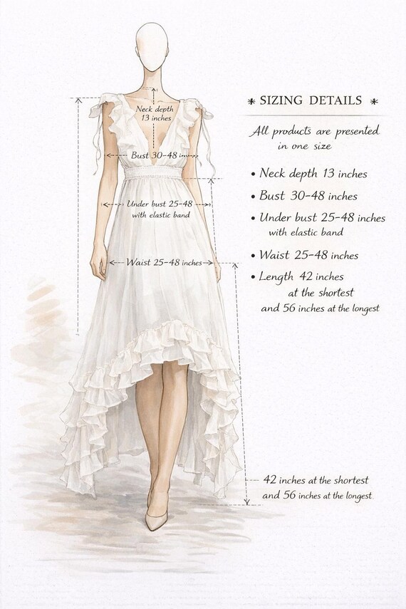 Boho Ruffle Midi Dress - Deep V-Neck, Smocked Waist, Asymmetrical Hem, Romantic Cottagecore Summer Dress Boho Ruffle Midi Dress - Deep V-Neck, Smocked Waist, Asymmetrical Hem, Romantic Cottagecore Summer Dress