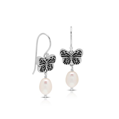 Butterfly shops Freshwater Pearl Earrings