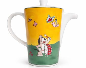 Vintage Maxwell & Williams Disco Donkey Y2K porseleinen theepot koffiepot 720 ml