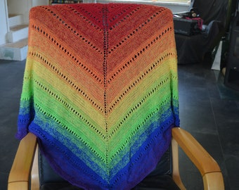 Triangle cloth knitted