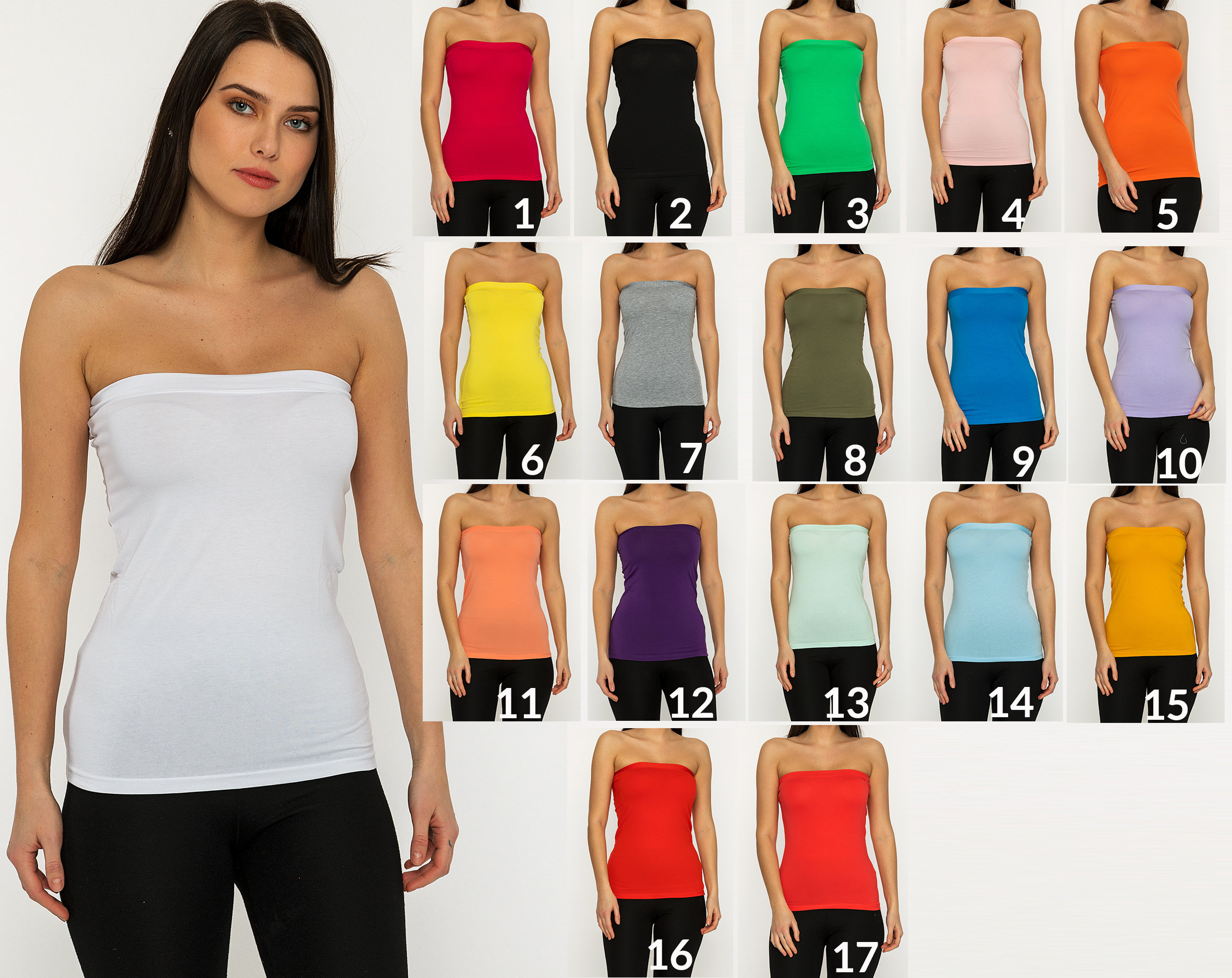 cotton bandeau tube top