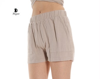 Short streetwear estival en coton pour femme - Cadeau élégant pour maman, femme, petite amie ou fille