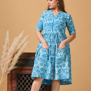 Ladies Dress Buy Ladies Printed Cotton Dress Online India Idaho Clothing