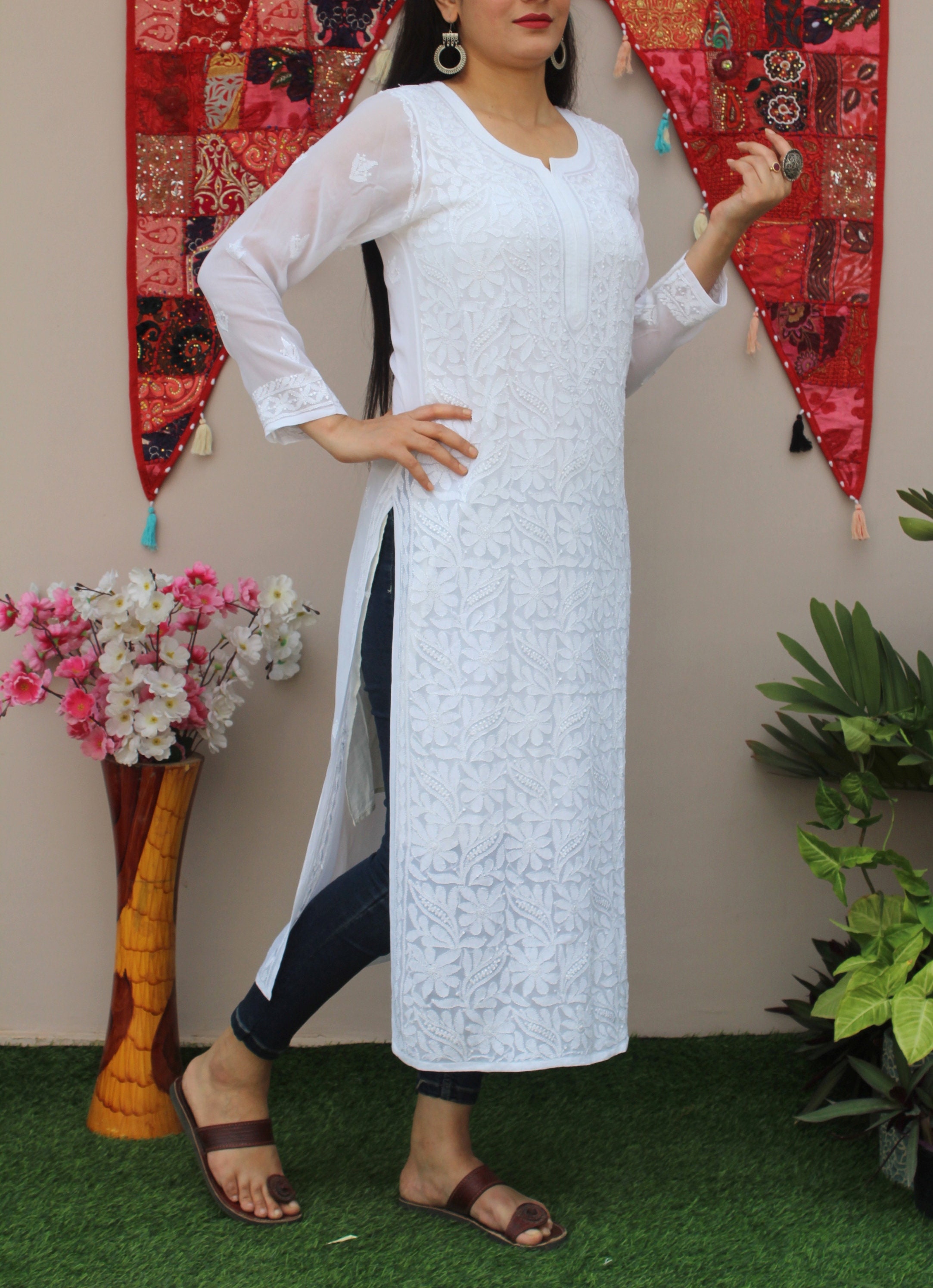 Casual Wear Regular Cotton Kurti With Plazo, Size: L,xxl, Wash Care:  Handwash at Rs 600 in Surat