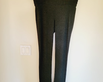 ONE 5 ONE Vintage Charcoal Fleece Leggings.  Medium.