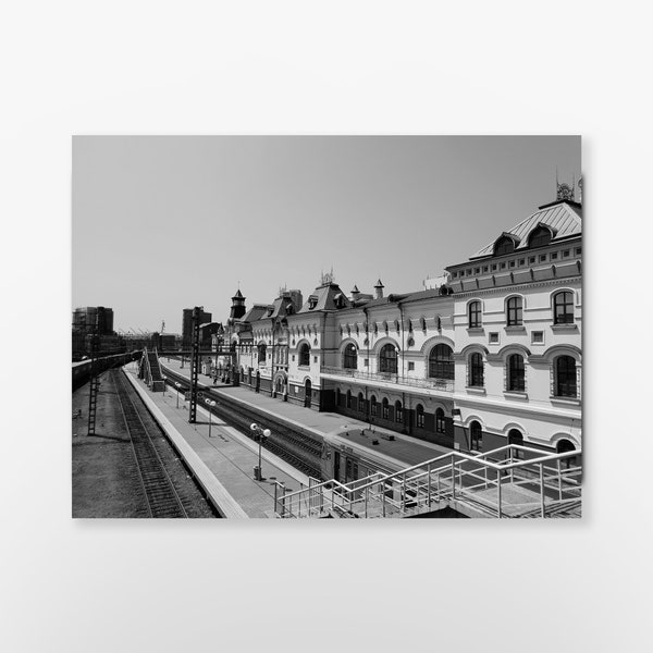 Vladivostok Station, Railway, Black n white, Interior Photography, Downloadable, Russian Photography, Train, Travel, Trans-Siberian Express