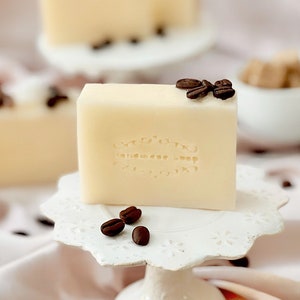Coffee soap cream - handmade glycerin soap - gift for coffee fans
