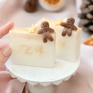 Soap for Christmas in white with Gingerbread Man