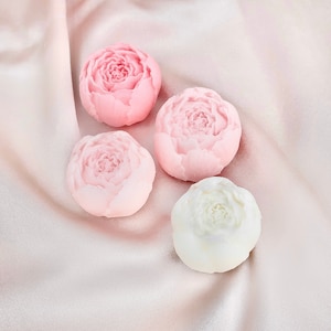 Hand soap roses 4-pack - different colors - glycerine soap pastel vegan