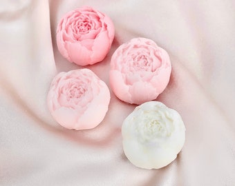 Pack de roses de savon pour les mains de 4 - différentes couleurs - savon à la glycérine pastel végétalien