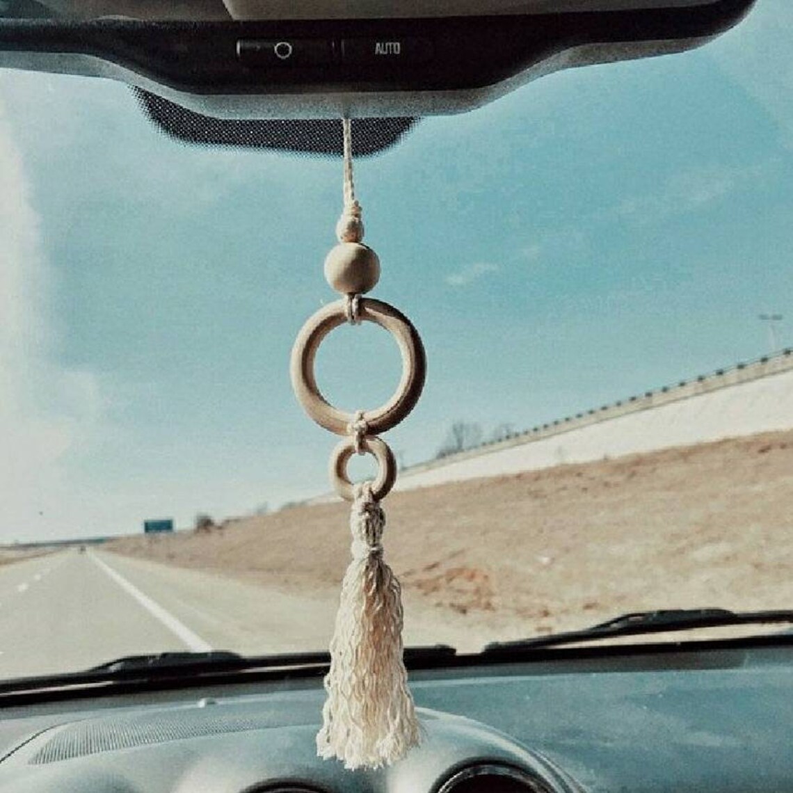 Car mirror hanger deco keychain Etsy