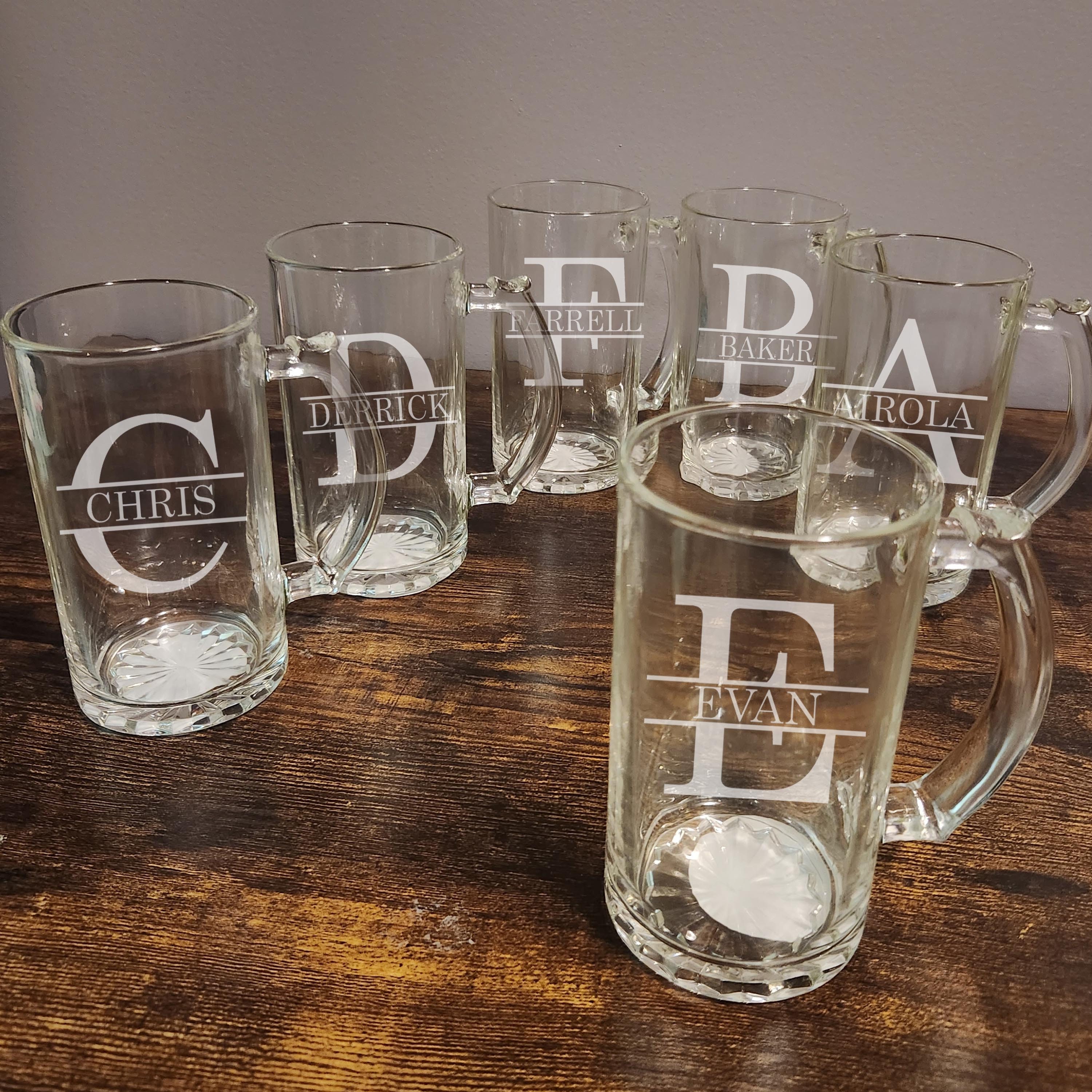 Custom Engraved Drinking Glasses Gift for Men Him Beer Lover Personalized  Beer Glass Gifts Cup Groomsmen Wedding Monogram - AliExpress