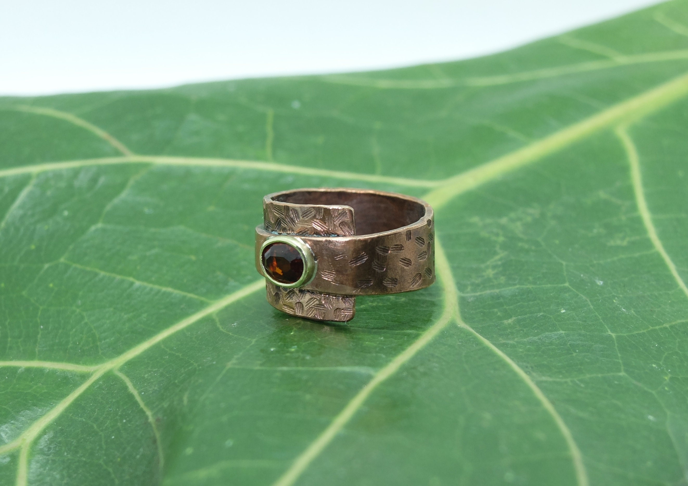 Ring finger ring copper ring copper jewelry 24K gold Etsy