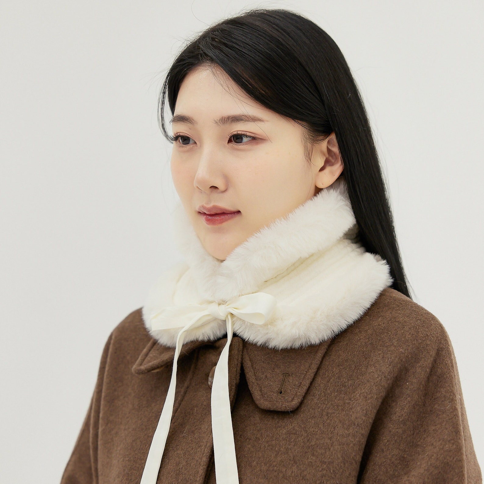 Korean Bolkki Ear Muffs IVORY - Hanbok Winter Quilting Bonnet, Faux Fur ...