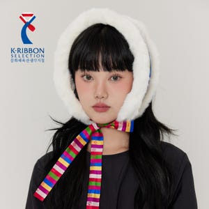 韓国シルク製セクドンボルッキイヤーマフ - フェイクファー韓服ネックウォーマー