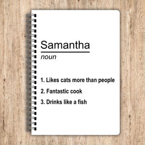 Funny Personalised Notebook, Funny Personalised Gifts, Gifts for Colleagues, Gifts for Family, Gifts for Friends, Work Gifts, Secret Santa