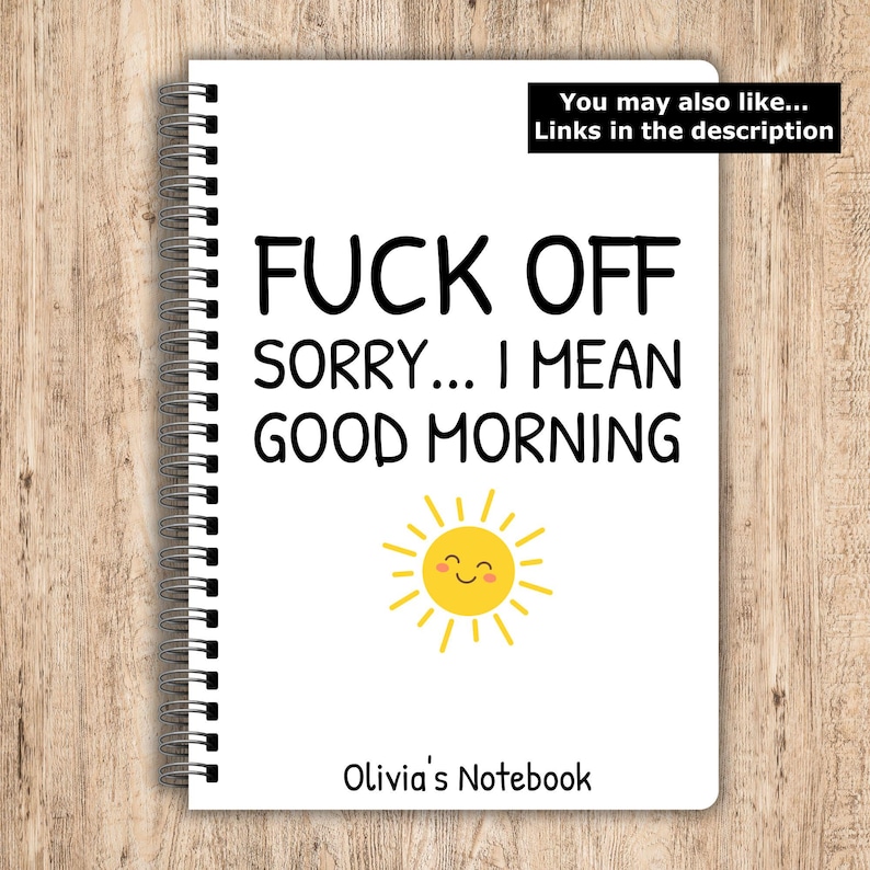 Things I Can't Say Out Loud in Meetings, Funny Rude Notebooks, Funny Personalised Notebook, Personalised Gifts, Work Gifts, Secret Santa immagine 11