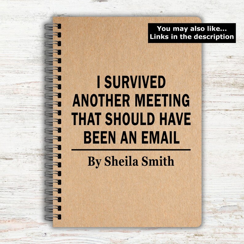 Things I Can't Say Out Loud in Meetings, Funny Rude Notebooks, Funny Personalised Notebook, Personalised Gifts, Work Gifts, Secret Santa immagine 5