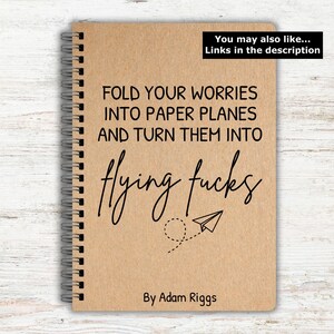 Things I Can't Say Out Loud in Meetings, Funny Rude Notebooks, Funny Personalised Notebook, Personalised Gifts, Work Gifts, Secret Santa immagine 10