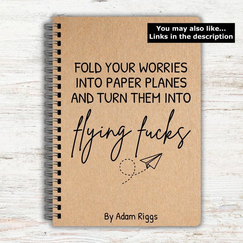 Things I Can't Say Out Loud in Meetings, Funny Rude Notebooks, Funny Personalised Notebook, Personalised Gifts, Work Gifts, Secret Santa immagine 10
