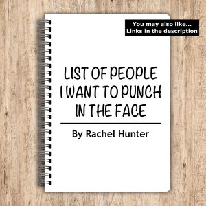 Things I Can't Say Out Loud in Meetings, Funny Rude Notebooks, Funny Personalised Notebook, Personalised Gifts, Work Gifts, Secret Santa immagine 15