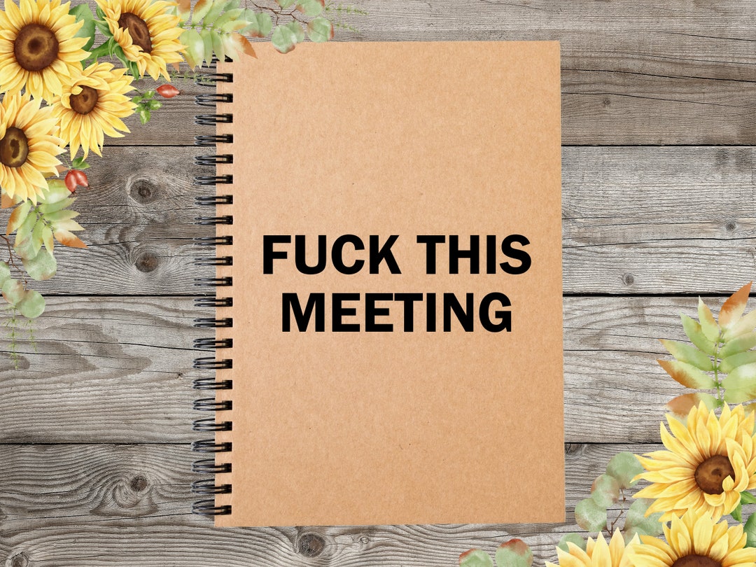 Fuck This Meeting Notebook, Gifts for Colleagues, Funny Notebook, Rude