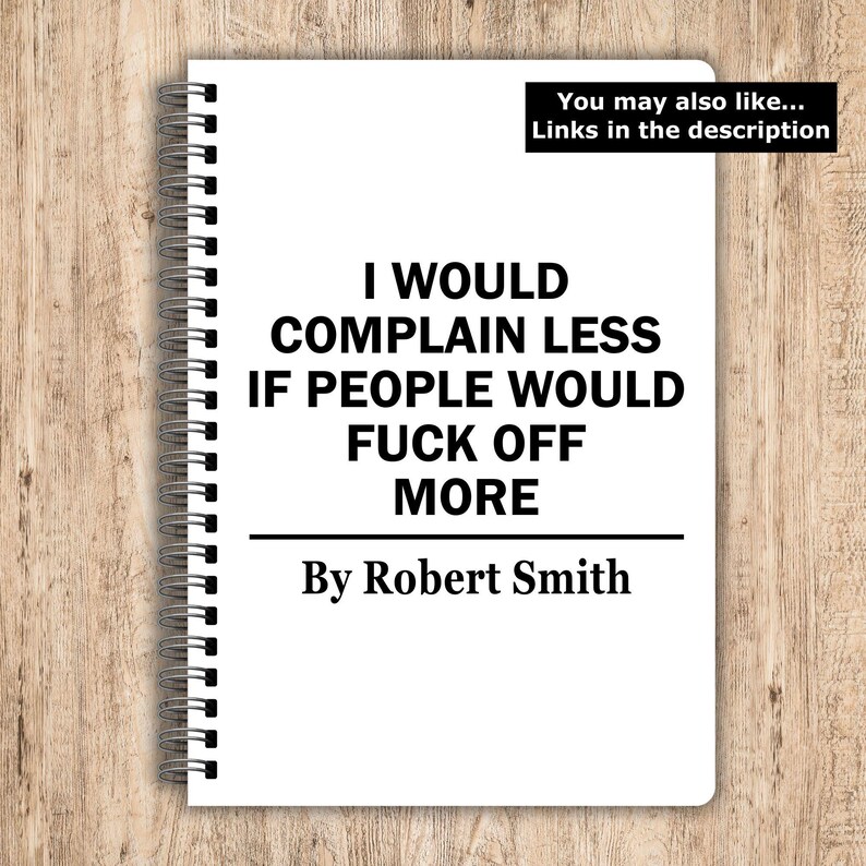 Things I Can't Say Out Loud in Meetings, Funny Rude Notebooks, Funny Personalised Notebook, Personalised Gifts, Work Gifts, Secret Santa immagine 13