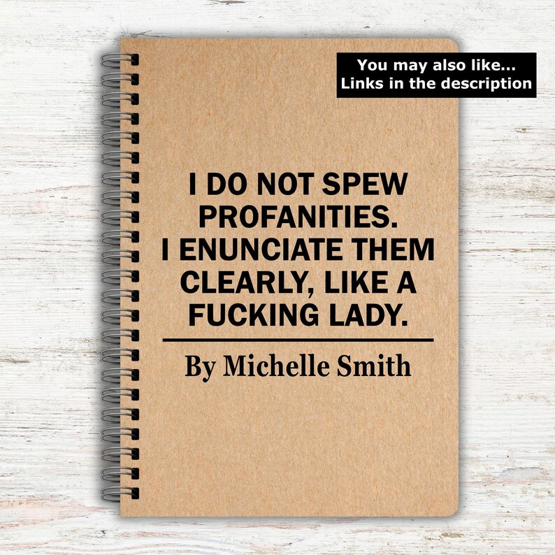 Things I Can't Say Out Loud in Meetings, Funny Rude Notebooks, Funny Personalised Notebook, Personalised Gifts, Work Gifts, Secret Santa immagine 12