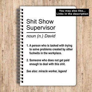 Things I Can't Say Out Loud in Meetings, Funny Rude Notebooks, Funny Personalised Notebook, Personalised Gifts, Work Gifts, Secret Santa immagine 4