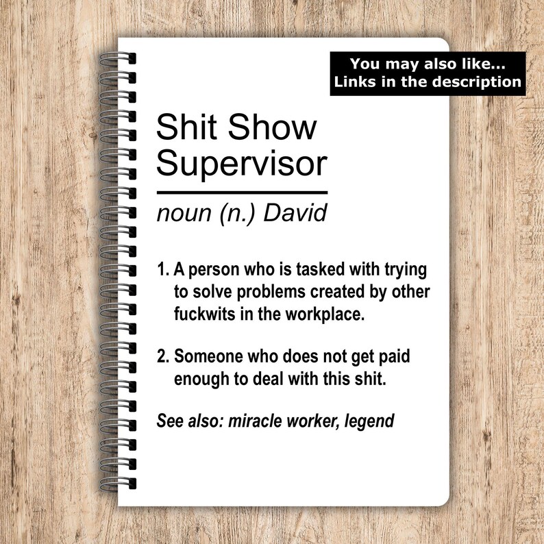 Things I Can't Say Out Loud in Meetings, Funny Rude Notebooks, Funny Personalised Notebook, Personalised Gifts, Work Gifts, Secret Santa immagine 4