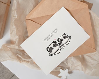 Carte de vœux pour bébé chignon panda | Carte Nouveau-né pour les nouveaux parents Carte Fêter une fête prénatale pour les parents Carte Nouveau-né