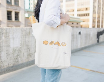 Yeast Mode Tote Bag | Reusable Canvas Tote Bag For Christmas Bread Pun Tote Bag Gift Aesthetic Food Lover Grocery Recycle Christmas Present