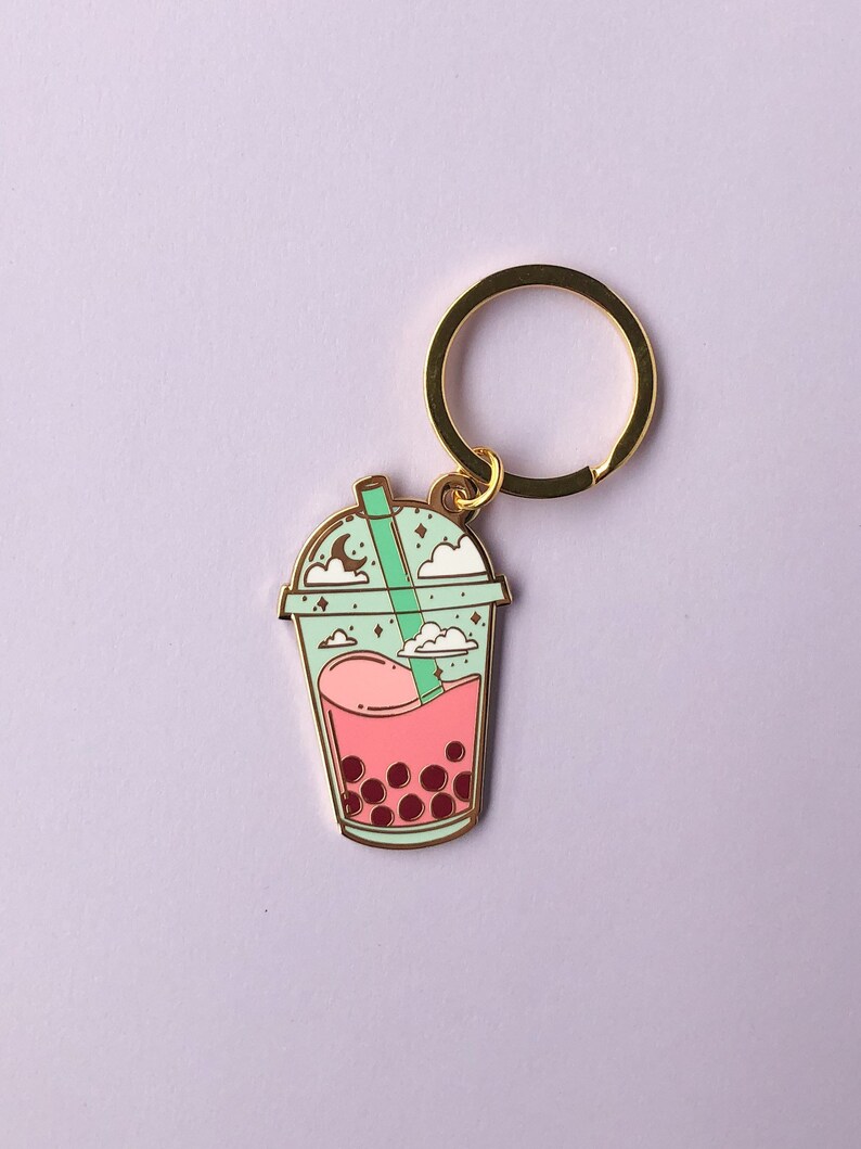 Bubble Tea Keyring Etsy