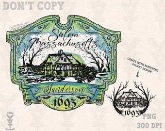 Halloween Salem 1693 png,Sanderson sisters, hocus-pocus trendy design png, sublimation design, cowgirl vibes png,vintage png,fall season png